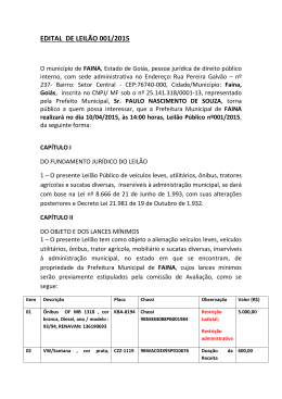 EDITAL DE LEILÃO 001/2015