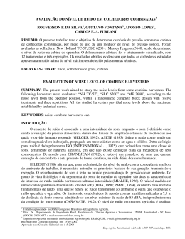 avalia&ccedil;&atilde;o do n&iacute;vel de ru&iacute;do em colhedoras combinadas1