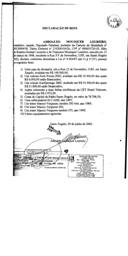 declaração de bens . . * adroaldo mousquer loureiro