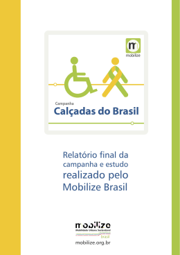 Calçadas do Brasil - Relatório final –2ª Ed.