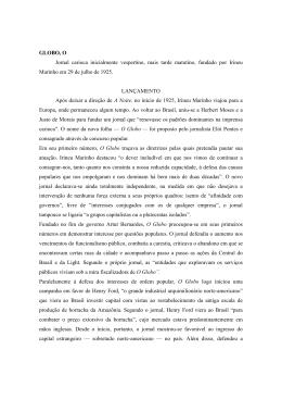 GLOBO, O Jornal carioca inicialmente vespertino, mais