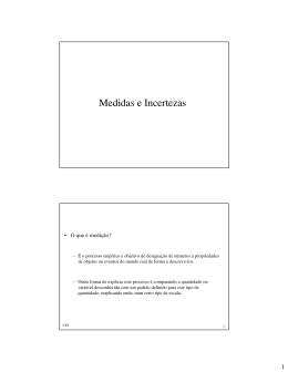 Medidas e Incertezas - Departamento de Física