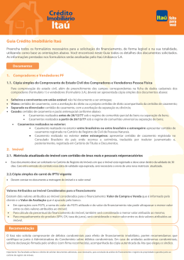 Guia Crédito Imobiliário Itaú