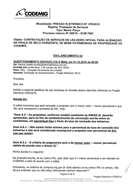 ESCLARECIMENTO N&ordm; 02 e 03