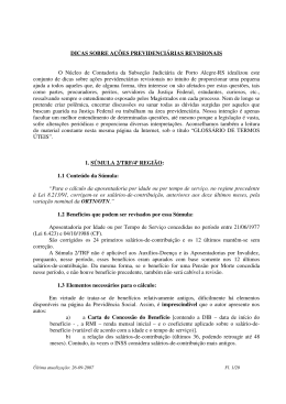 DICAS SOBRE A&Ccedil;&Otilde;ES PREVIDENCI&Aacute;RIAS REVISIONAIS O