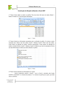 Construção do Boxplot utilizando o Excel 2007