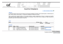 Inquéritos Pedagógicos - Faculdade de Ciências da Universidade