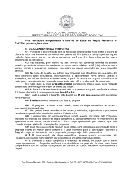 Retifica&ccedil;&atilde;o Edital - Prefeitura de S&atilde;o Sebasti&atilde;o do Ca&iacute;