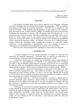 1 A diversifica&ccedil;&atilde;o rural como fator de eleva&ccedil;&atilde;o do valor
