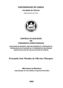 CONTROLO DE QUALIDADE EM TOMOGRAFIA COMPUTORIZADA