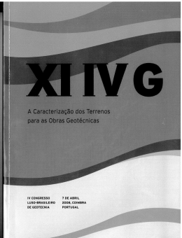 IV Congresso Luso-Brasileiro de Geotecnia