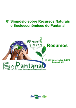 Resumos - Embrapa Pantanal