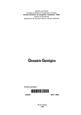 Gloss&aacute;rio geol&oacute;gico