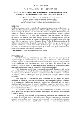 an&aacute;lise de ferramenta de controle financeiro em uma