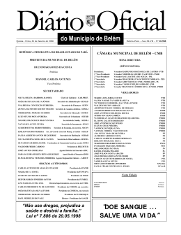 do Munic&iacute;pio de Bel&eacute;m