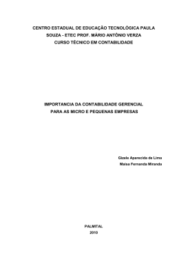 import&acirc;ncia da contabilidade gerencial para as micro e pequenas