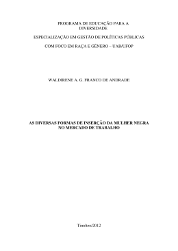 Waldirene Andrade - &Aacute;gua, Mulheres e Desenvolvimento