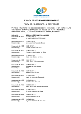 3&ordf; JUNTA DE RECURSOS EM PERNAMBUCO