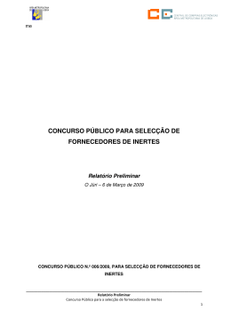 CONCURSO P&Uacute;BLICO PARA SELEC&Ccedil;&Atilde;O DE - CCE