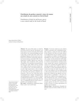 Distribui&ccedil;&atilde;o da gordura corporal e c&acirc;ncer de mama: um