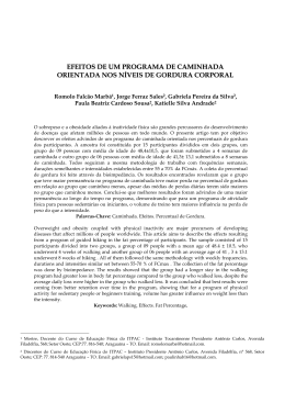 efeitos de um programa de caminhada orientada nos n&iacute;veis