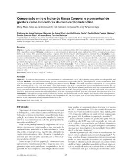 Comparação entre o Índice de Massa Corporal e o