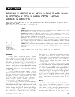 Identifica&ccedil;&atilde;o de excesso de gordura corporal e obesidade abdominal