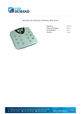 Balan&ccedil;a de gordura corporal For Demand