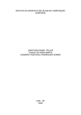 efeitos do exerc&iacute;cio em jejum na composi&ccedil;&atilde;o