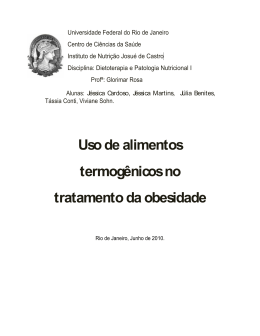 Uso de alimentos termog&ecirc;nicos no tratamento da