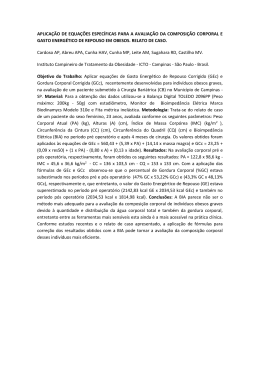 aplica&ccedil;&atilde;o de equa&ccedil;&otilde;es espec&iacute;ficas para a avalia&ccedil;&atilde;o da composi&ccedil;&atilde;o