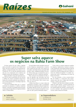 Super safra aquece os negócios na Bahia Farm Show