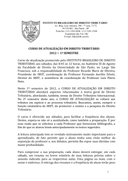 1 - Instituto Brasileiro de Direito Tribut&aacute;rio