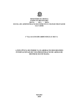 1&ordm; Ten Al LUIS EDUARDO SOUZA E SILVA A INFLU&Ecirc;NCIA DO
