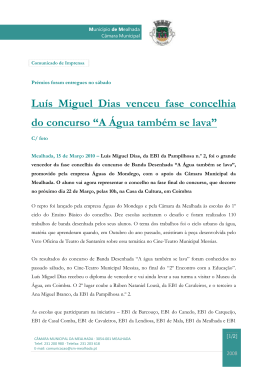 Luís Miguel venceu concurso Água também se lava