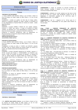 Portaria n&ordm; 006/2015/DAFC - Tribunal de Justi&ccedil;a do Estado de Mato