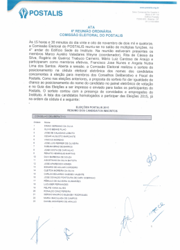Ata – 6a. Reunião Ordinária - Eleições 2015 – Conselhos