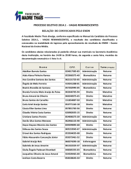 PROCESSO SELETIVO 2014.1 CESSO SELETIVO 2014.1