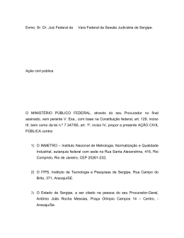 (Justi&ccedil;a Federal Sergipe) - Minist&eacute;rio P&uacute;blico Federal contra
