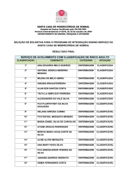 resultado final do processo seletivo de bolsistas