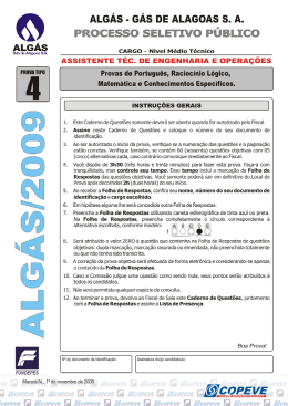 Prova Assist Téc Eng E Operações - Tipo 4