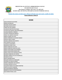Lista com nomes enviados para o Banco do Brasil