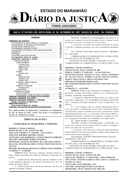 diário da justiça - Portal do Poder Judiciário do Estado do Maranhão