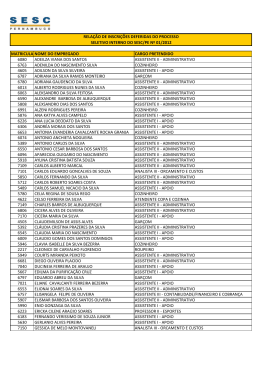 Inscri&ccedil;&otilde;es deferidas