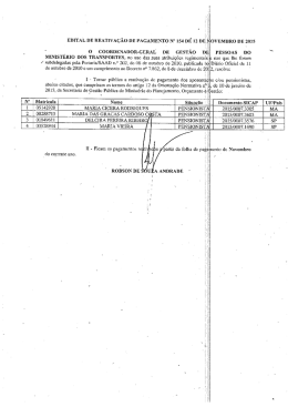 EDITAL DE REATIVAÇÃO DE PAGAMENTO Nº 154 DÉ 12 Da ix