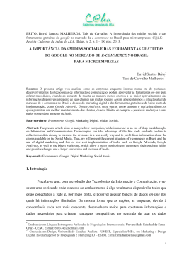 a import&acirc;ncia das m&iacute;dias sociais e das ferramentas gratuitas
