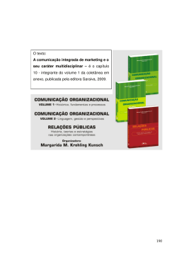 190 O texto: A comunica&ccedil;&atilde;o integrada de marketing