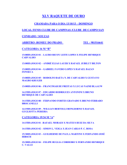 XLV RAQUETE DE OURO