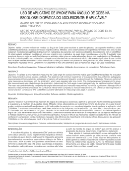 uso de aplicativo de iphone para &acirc;ngulo de cobb na escoliose