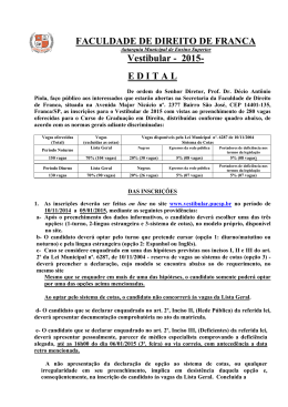 FACULDADE DE DIREITO DE FRANCA Vestibular -_2015